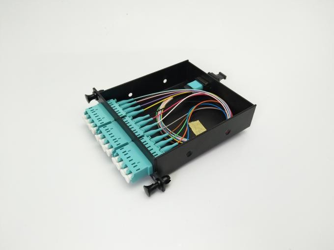 LC UPC 0.9mm MPO MTP Fiber Optic Patch Cord High Fiber Density Ribbon