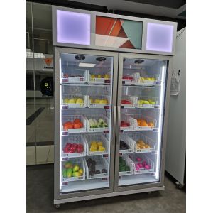 Remote Control Vegetable Smart Vending Fridge With Card Reader