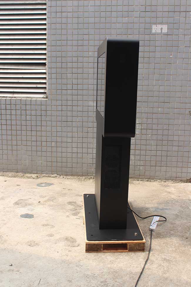 Slim Outdoor Display Floor Standing LCD Monitor Outdoor Electronic Signs Digital Signage Ads Kiosk Waterproof