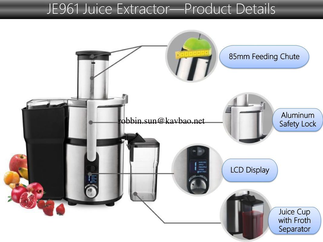 1000W Stainless Steel Luxury Juice Extractor with LCD