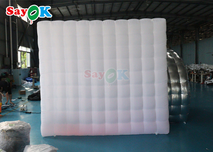 210D Oxford Inflatable Photo Booth Photographer Studio Portable Stage Cube Photo Booth With Led Light