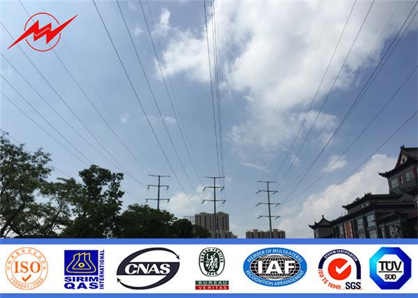 Q420 Q460 Metal Electric Galvanized Steel Tubular Utility Power Poles Replacemen