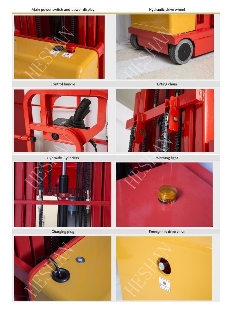 Small Electric Order Picker Truck 4.5M Lifting Height CE Approved For Warehouse