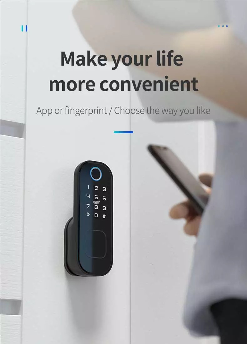 Keyless WiFi Home Electric Keypad Deadbolt 12V Rim Door Locks