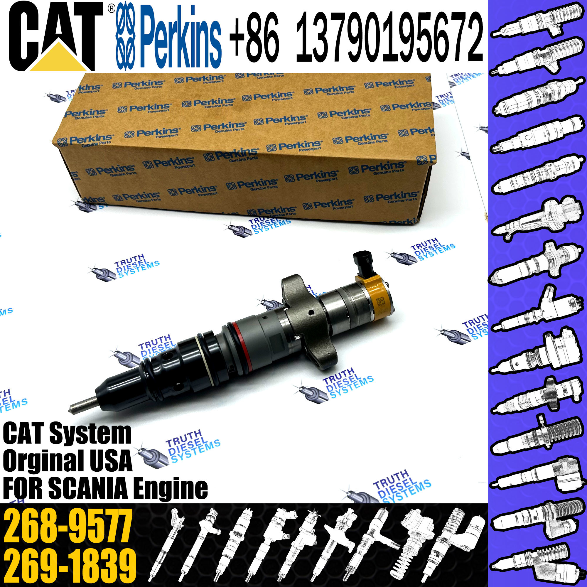 C7 Diesel Engine Common Rail Fuel Injector 293-4071 20R-8064 20R8064 245-3517 245-3518 387-9435 3879435 268-9577