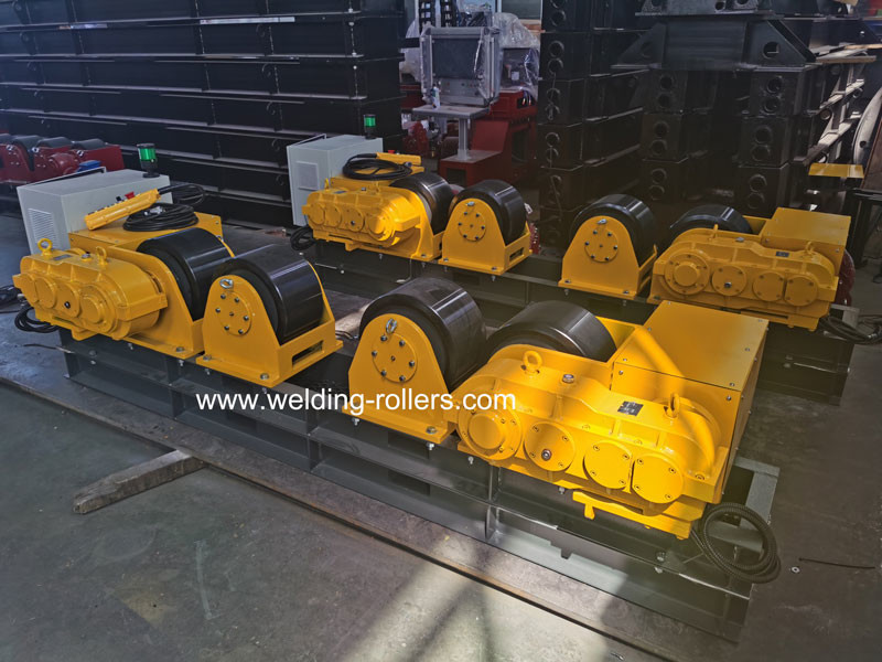 40 Ton Tank Turning Rollers Conventional Pipe Welding For Wind Tower