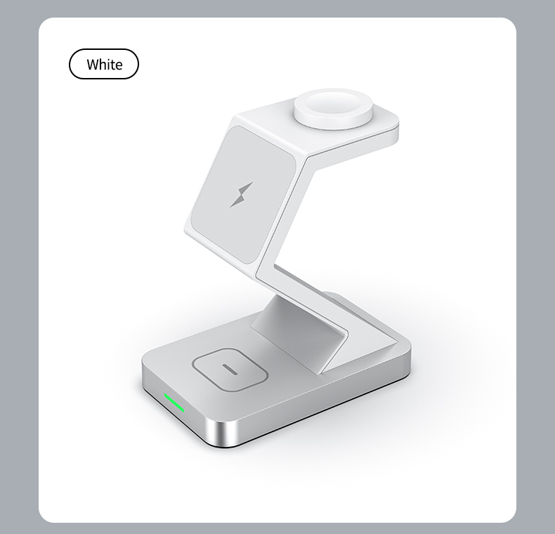 15W Maximum Output Power 3 In 1 Wireless Charger for iPhone 12 13 14 15 Type C Input Port