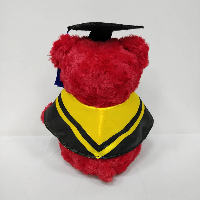Soft Conformable Red Doctorial Hat Teddy Bear Plush Toys For Children