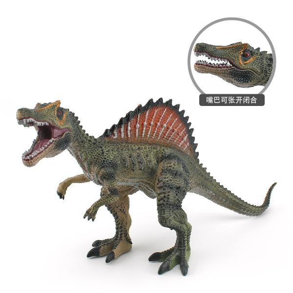 Green Spinosaurus Dinosaur Figure Set with Realistic Details Hand Painted