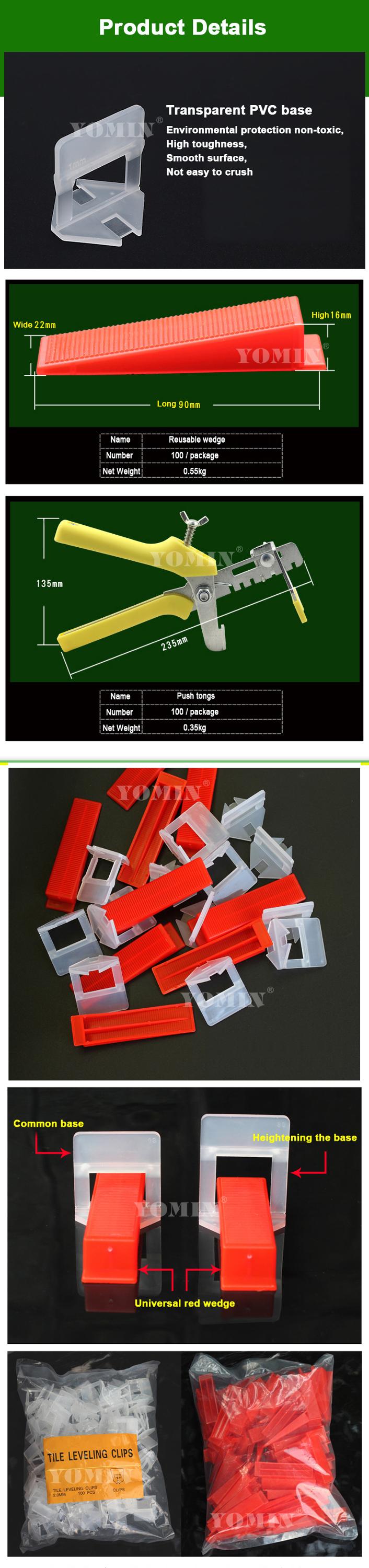Plastic tile leveling system / clips and wedges ceramic tile leveling /install tools tile leveling system spacer