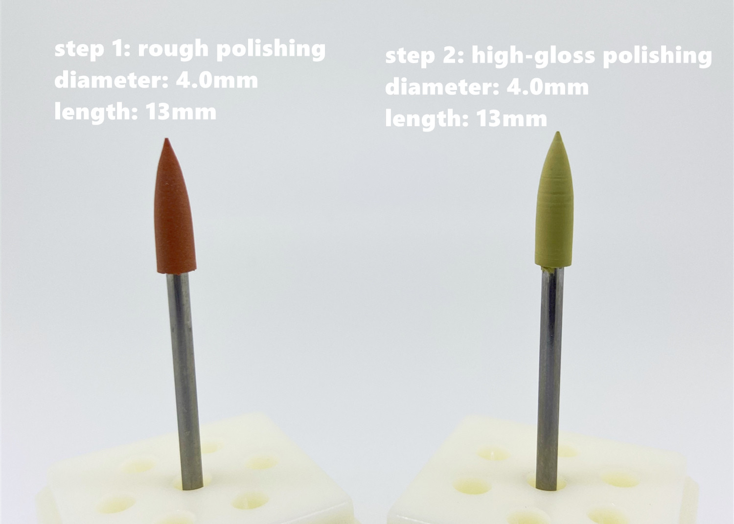 4.0mm Sintered Diamond Disc Dental Lab Rubber Polishing Bur For Lithium Disilicate