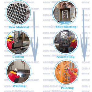 QTD120(5015) Luffing Tower Crane 50m Lifting Boom 1.5t End Load Capacity