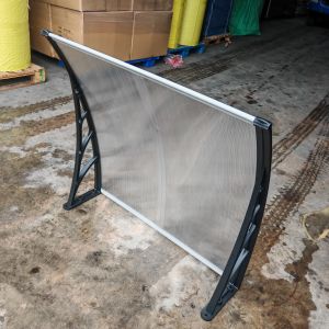 Split Panel Polycarbonate Awning with DIY Plastic Frame
