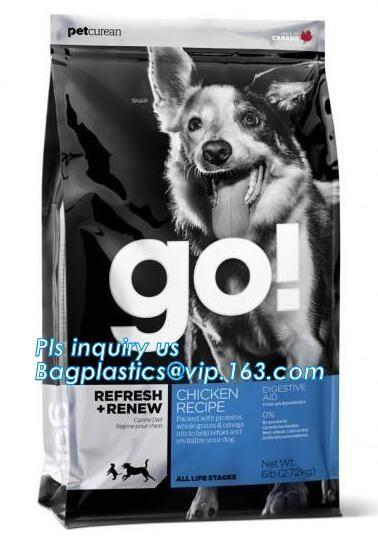 recyclable different type dog/cat food packaging slider zipper bag direct
