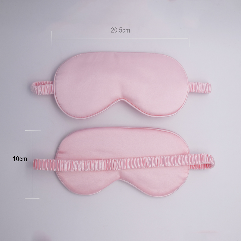 Comfortable Unisex Ultra Smooth Blackout Silk Satin Sleeping Eye Mask with Elastic Band
