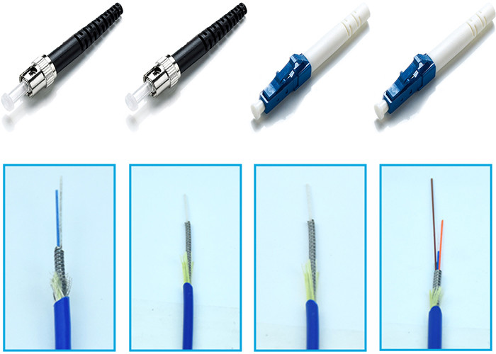 Anti Rodent Fiber Optic Patch Cord Single Mode ST To LC Armored Fiber Patch Cable