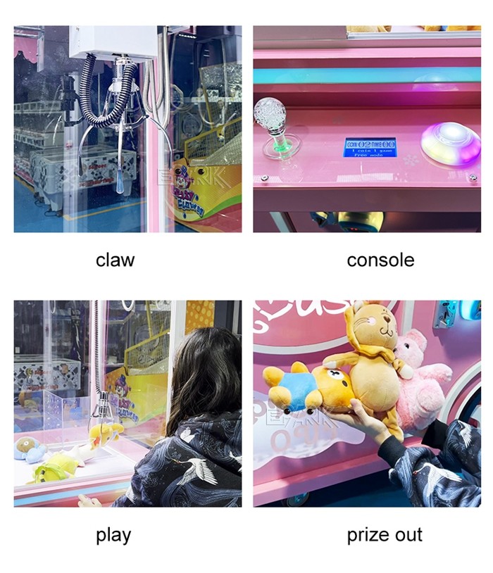Coin Operated Milk Cart Crane Game Machine Double Players Arcade Claw Machine