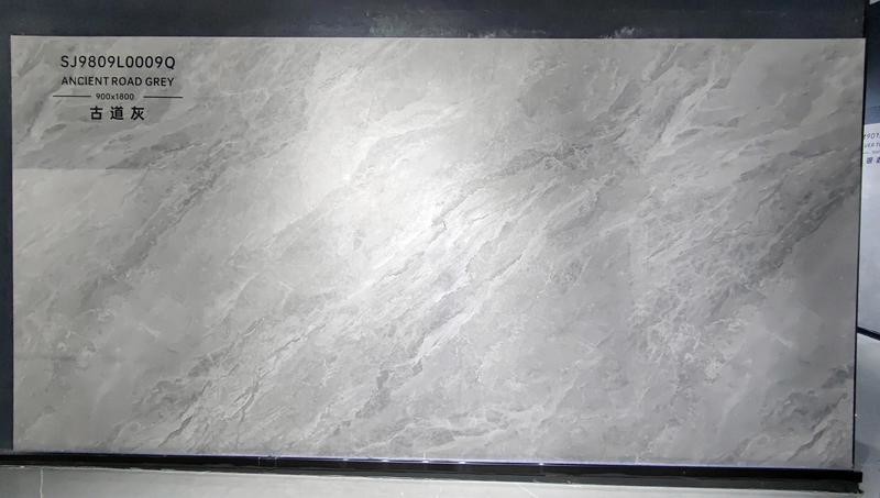 Gray Marble Look Polished Glazed Porcelain Tile And 900x1800x9mm Inside Floor Tile For Kitchen And Living Room