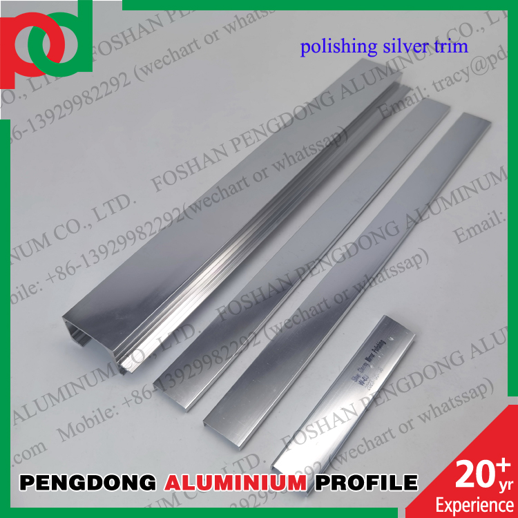 Aluminium Profiles Polishing Decorative Edging Tile Trim Popular Silver And Gold Color