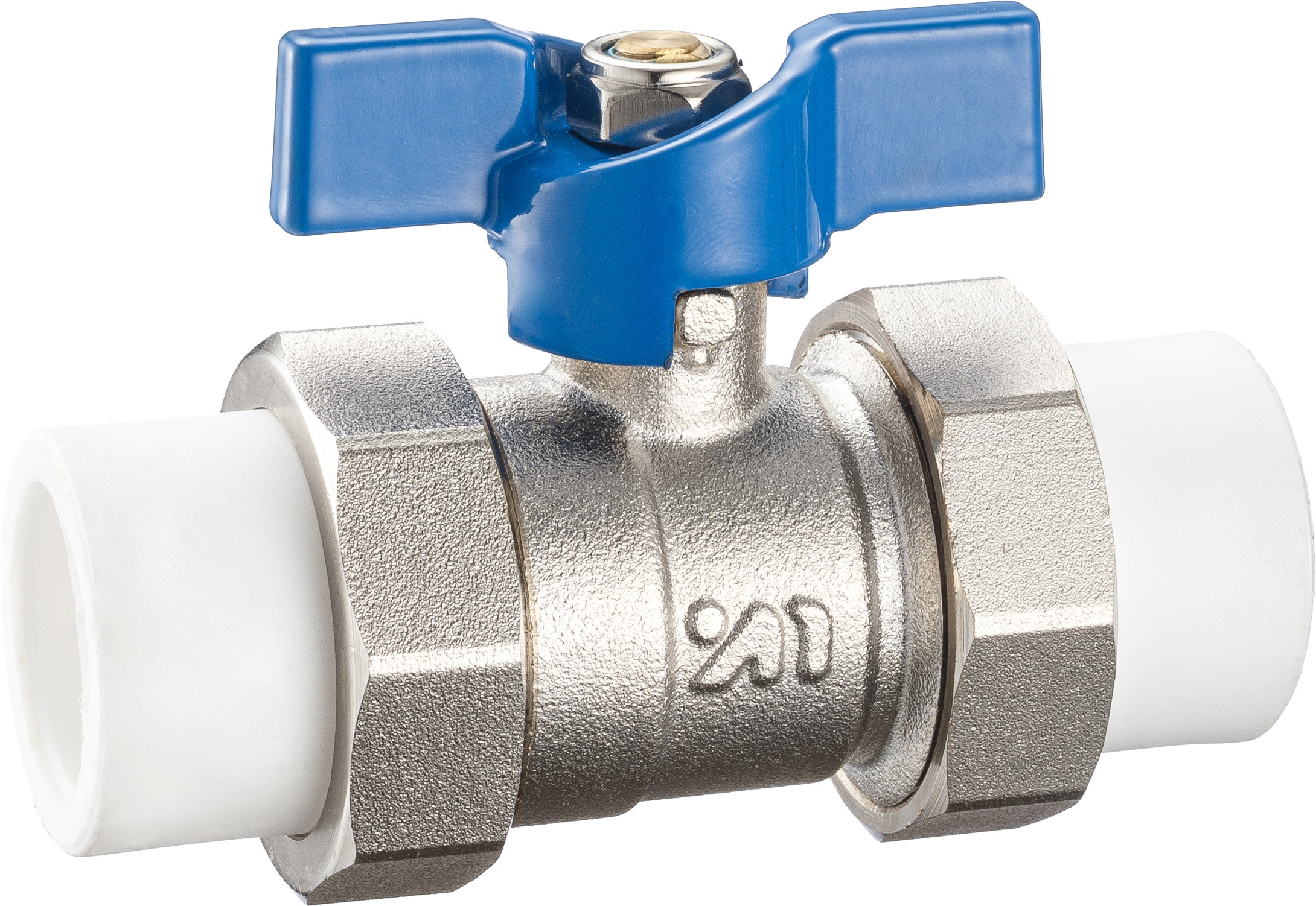 3401 3402 3403 Butterfly Handle Brass Ball Valve DN15 DN20 DN25 for Connections PP-R x PP-R, Female x PP-R, Male x PP-R