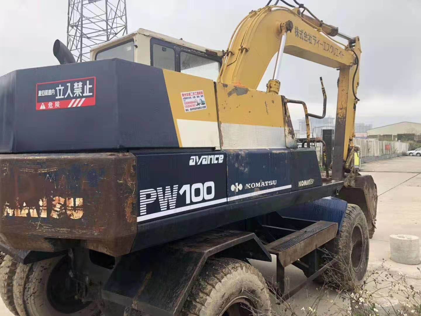 Direct Injection Engine PC120-5 12T Used Wheel Excavator