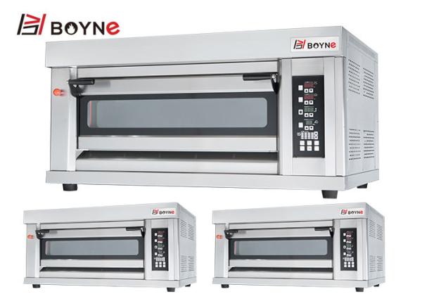 Industrial Commercial Kitchen Oven Double Deck Four Trays Gas Oven Baking