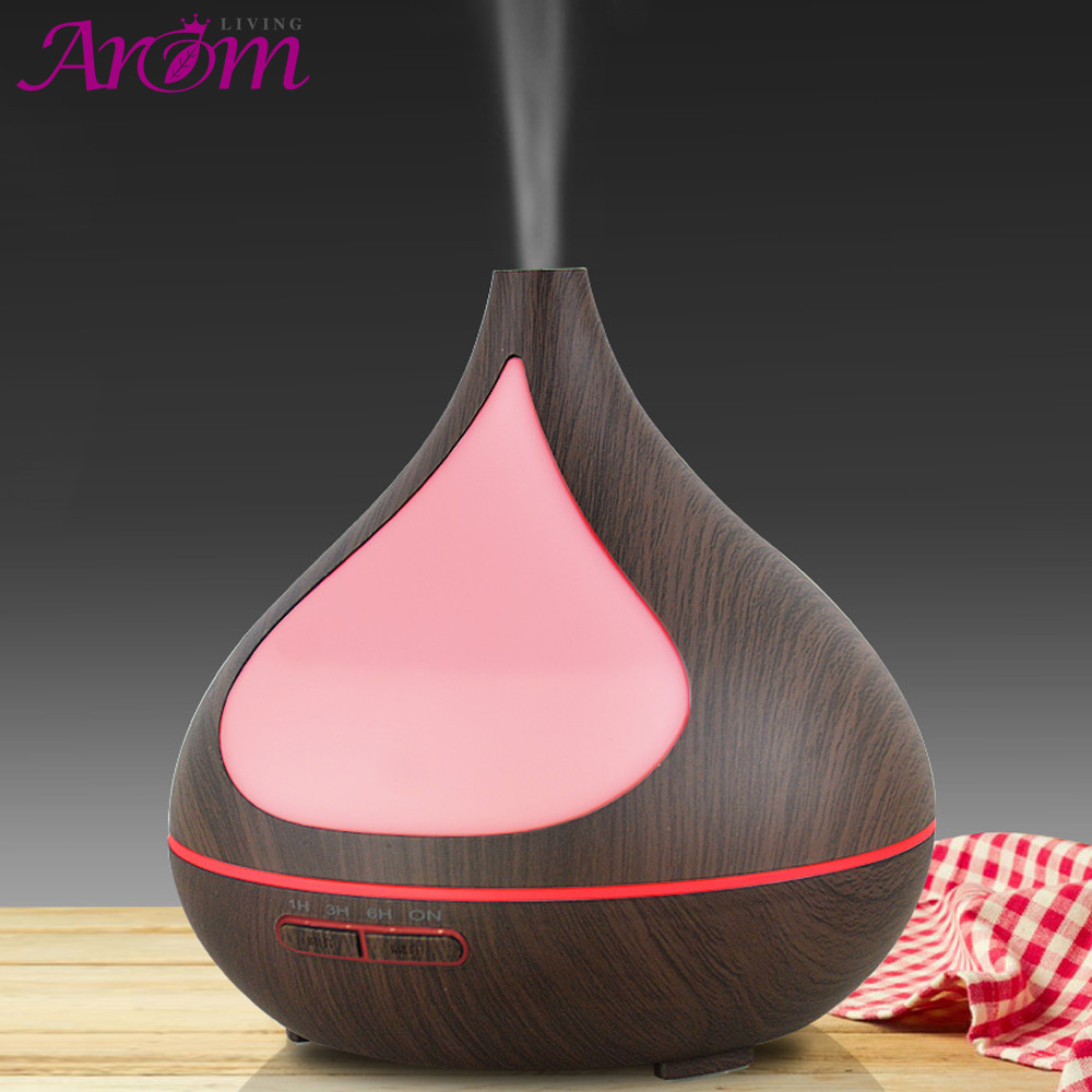 400ML Wood Grain Essential Oil Diffuser Ultrasonice Aromatherapy Diffusers Aroma