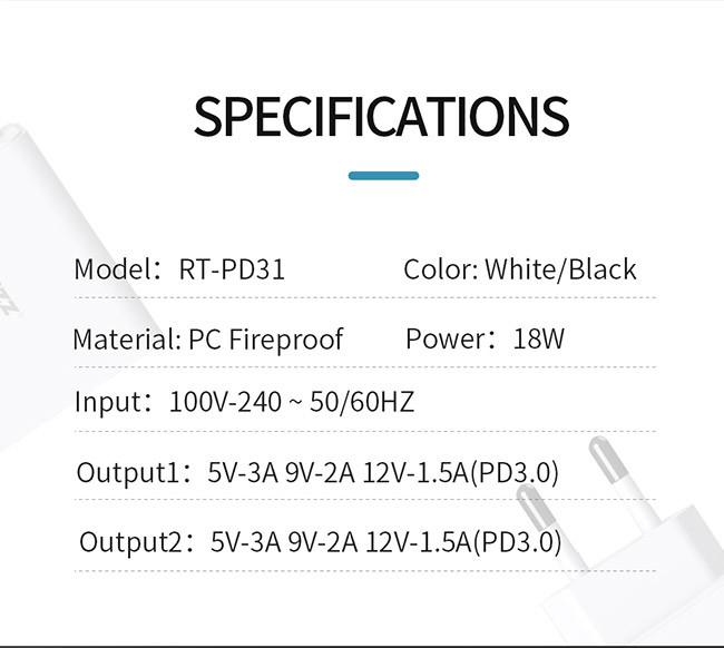 18W PD3.0 Fast Phone Chargers