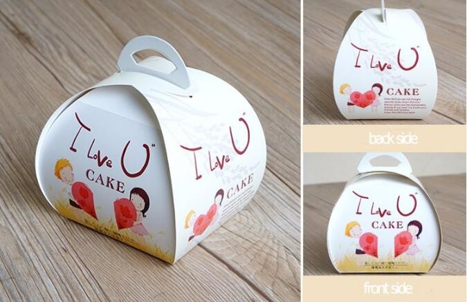 Wholesale custom Paper Cookies packing Cake Box with PVC window,Wholesale Plastic Square Birthday Wedding Packaging Clea