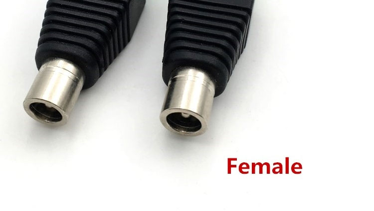 Solderless Insert Male Female 2.1 X 5.5mm DC Jack Connector Power Terminal Plug Adapter for LED Strip CCTV Camera