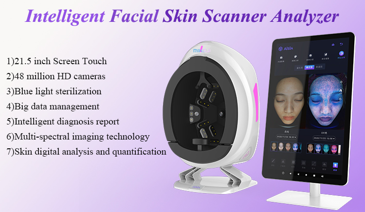 Black/ White Skin Test Analyzer Korean Skin Analyzer Facial Analyzer for Face Target Area
