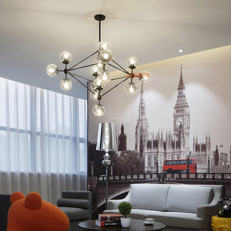 Industrial frosted glass pendant lights for Indoor home Living room Kitchen Lights (WH-VP-26)