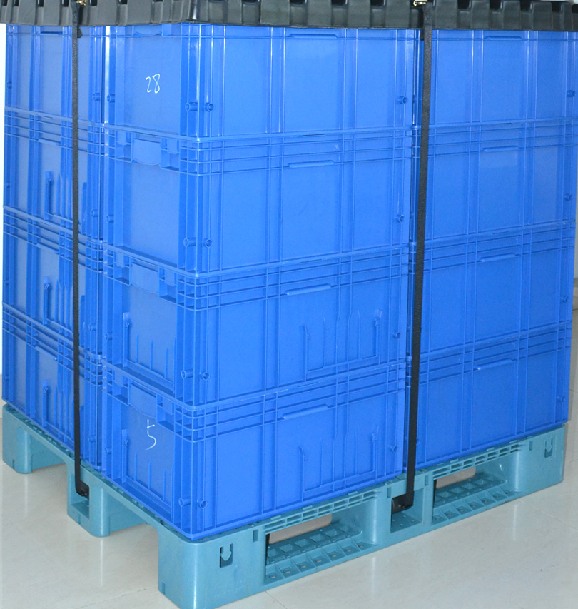 48L Large Plastic Turnover Box For Auto Parts Storage Customized Color