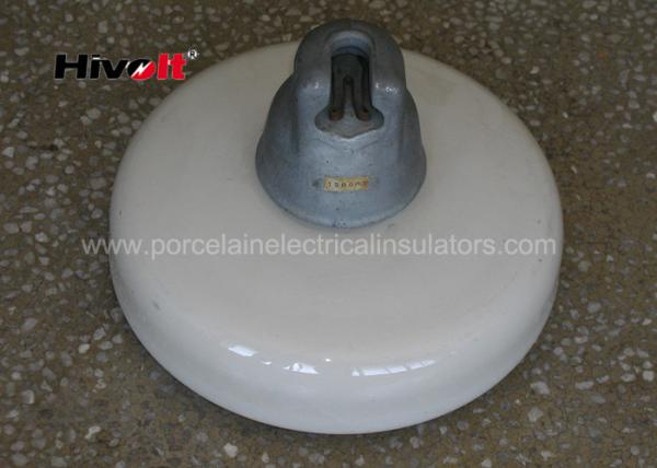 160KN Porcelain Suspension Insulator / White Porcelain Insulators With Zinc