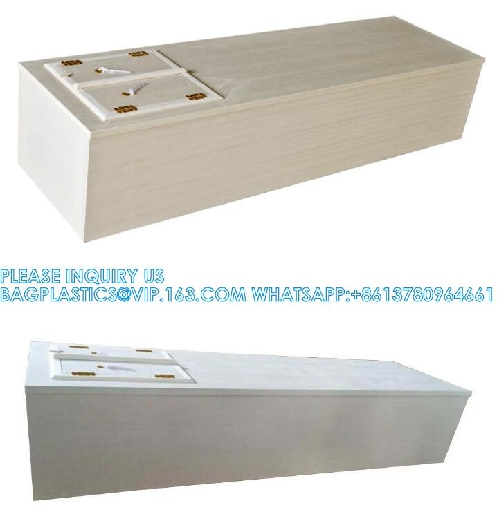 Wholesale Japanese Funeral Supplies Flat Surface Foldable Paulownia Wooden Casket Coffin