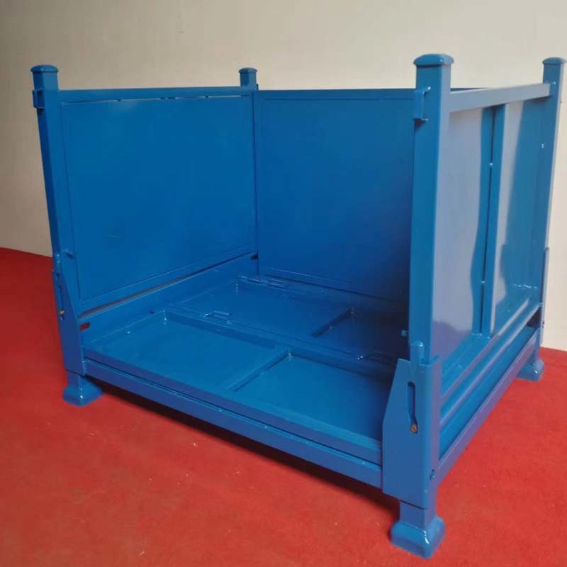 Durable Galvanized Steel Wire Mesh Container Stackable Box Metal Storage