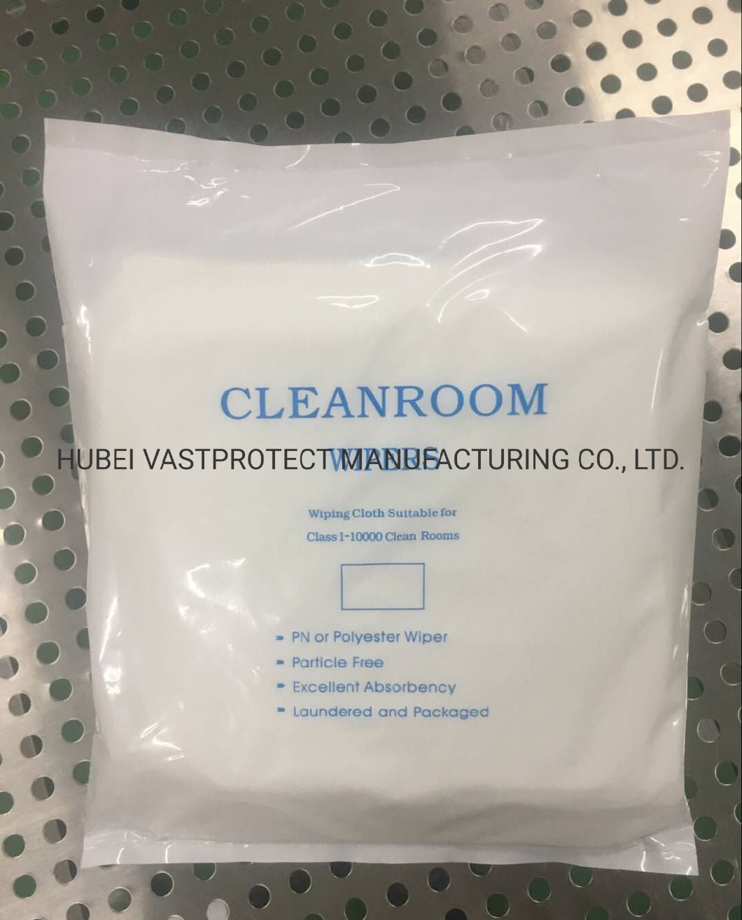 Lint Free 100% Polyester Microfiber Cleanroom Wipers for Optical Lens