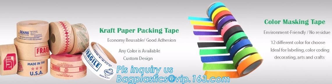 Custom Painting Crepe Printed Colored Paper Automotive Masking Tape Jumbo Roll,Crepe Paper Masking Tape Jumbo Roll bagea