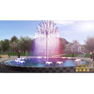 Create a Musical Wonderland with Flower Fountain of Dandelion Featuring Musical Signal Control and LED Lighting