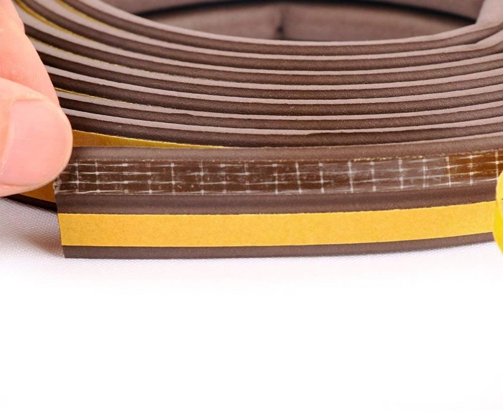 Door Seal D-Type Strip Weather Stripping for Self Adhesive Foam Doors and Windows