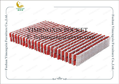 Middle suspended high and low combination independent pocket spring mattress liner