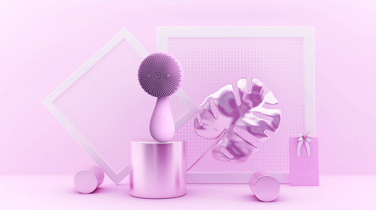 Electric silicone facial cleansing brush