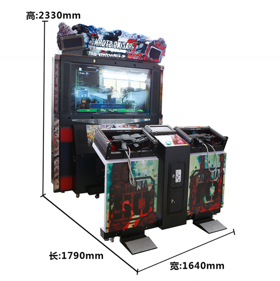Indoor Gaming Zone Razing Storm Arcade Machine Coin Operated Interesting