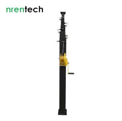 6m galvanized manual crank telescopic mast-NR-G1750-6000 Steel Telescopic Mast,