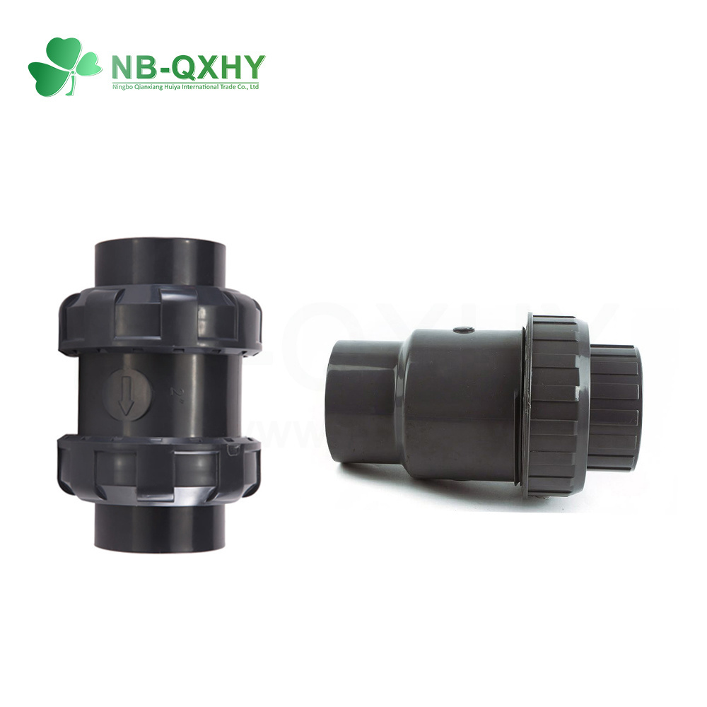 DIN Standard Plastic PVC Upuc Check Valve with Double/Single Union