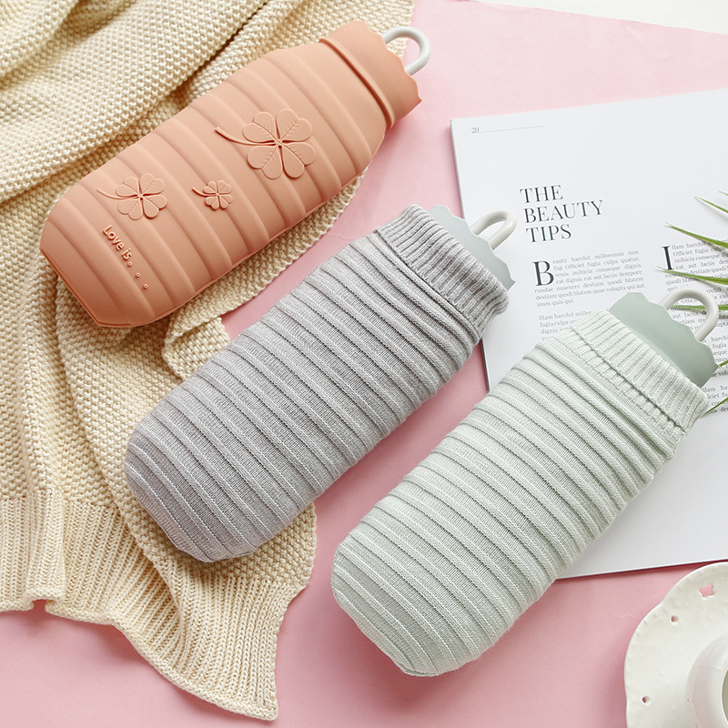 Leak Proof Screw Cap Classic Silicone Hot Water Bottle For Menstrual Bed Warming