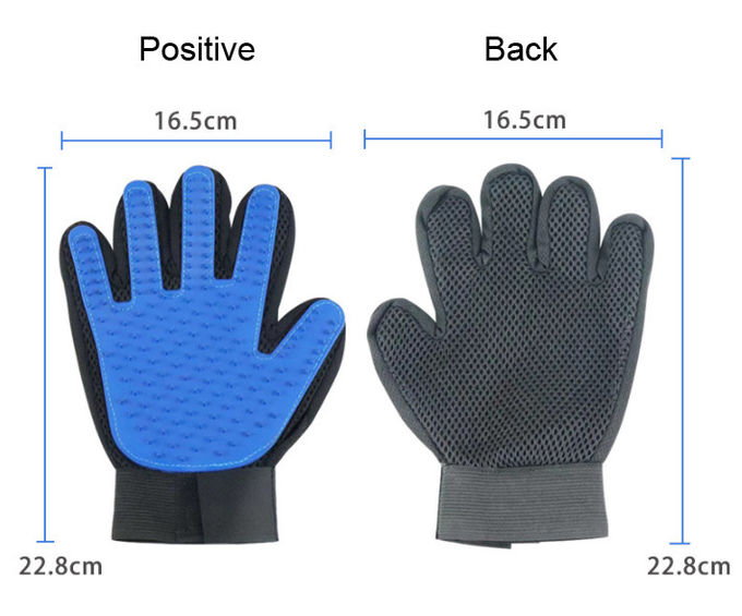 Polyester PVC Pet Grooming Tool Hair Remover Gloves Brush 56g