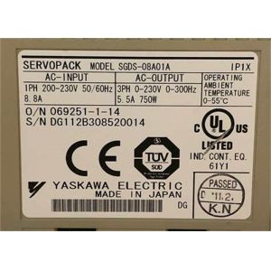 China Brand New Yaskawa SGDS-08A01A Servo Amplifier Servopack 750W 230V on sale
