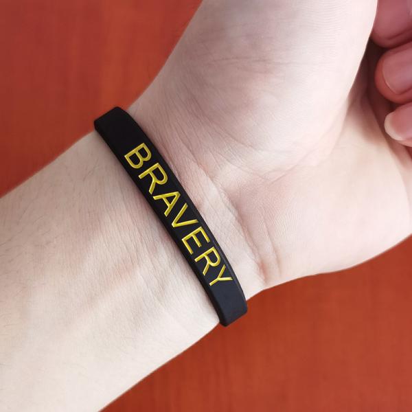 Factory Slogan Watchword Printed Adult Bracelets Custom Business Event Souvenir