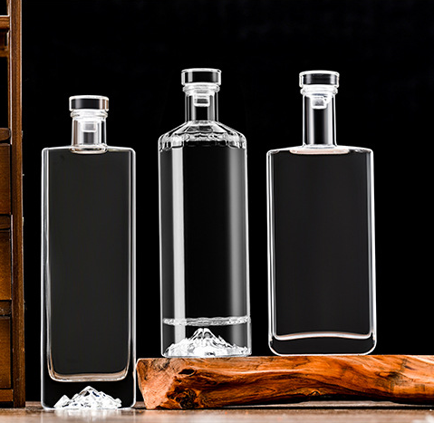 Custom 700ml Crystal Xo Wine Bottle Glass Bottles Brandy Whisky Glass Bottle With Cork